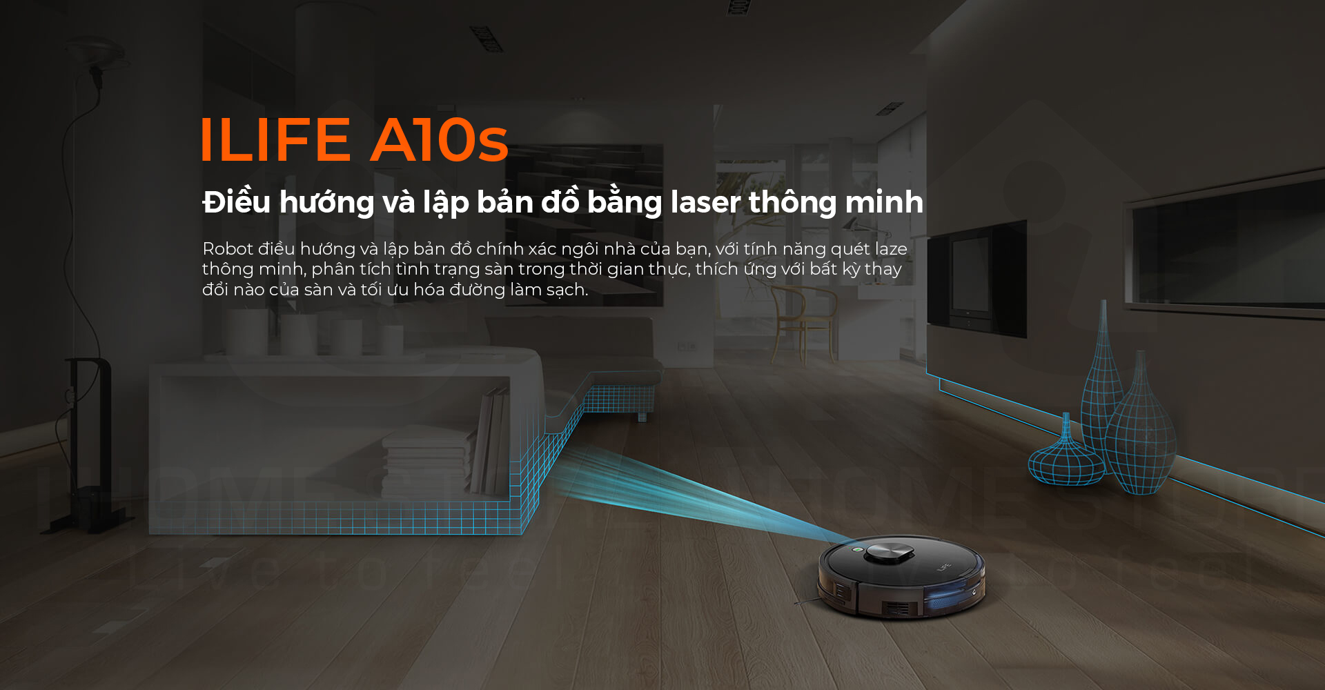 Robot Hút Bụi Lau Nhà ILife A10S - Hàng chính hãng bản Quốc tế xuất Âu tiêu chẩn CE