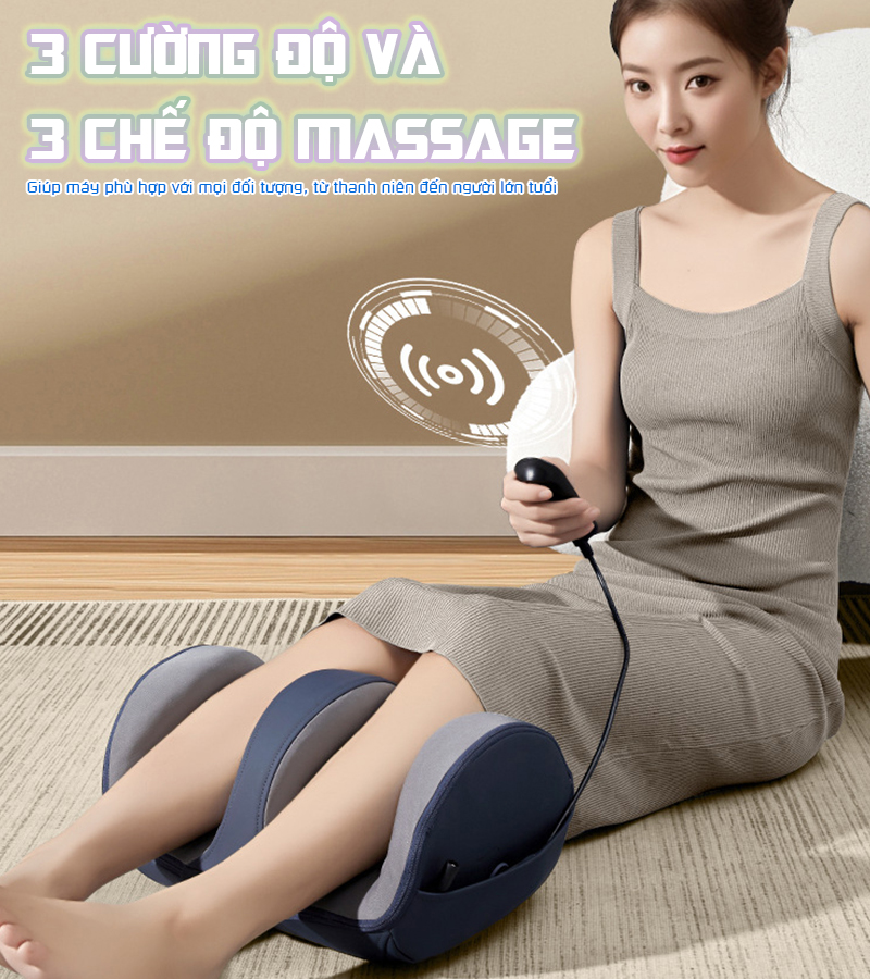 Máy massage bàn chân và bắp chân cải tiến mới Nikio NK-183 - Sử dụng pin sạc