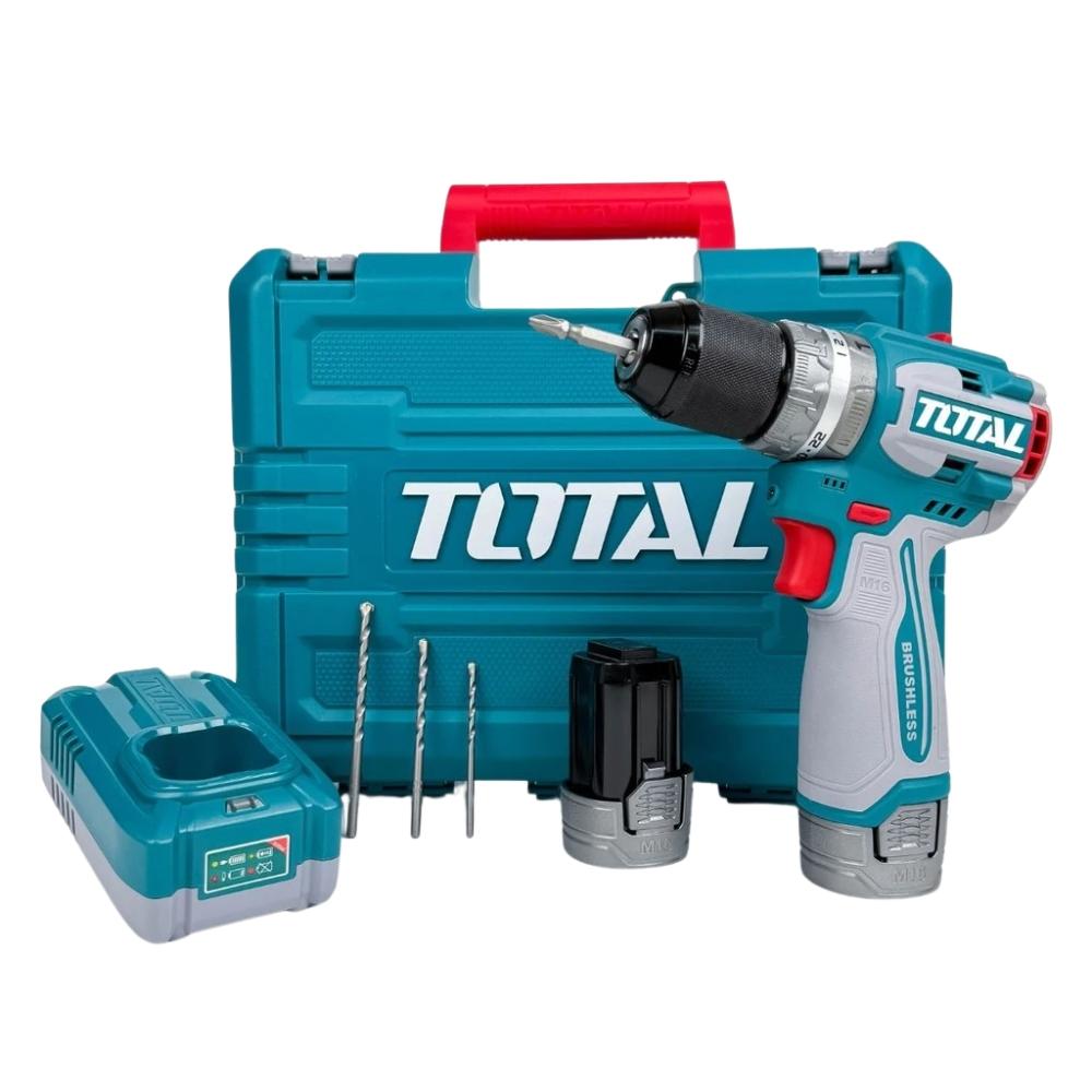 MÁY KHOAN BÚA KHÔNG CHỔI THAN DÙNG PIN 16V 60NM TOTAL TIDLI16682 - HÀNG CHÍNH HÃNG