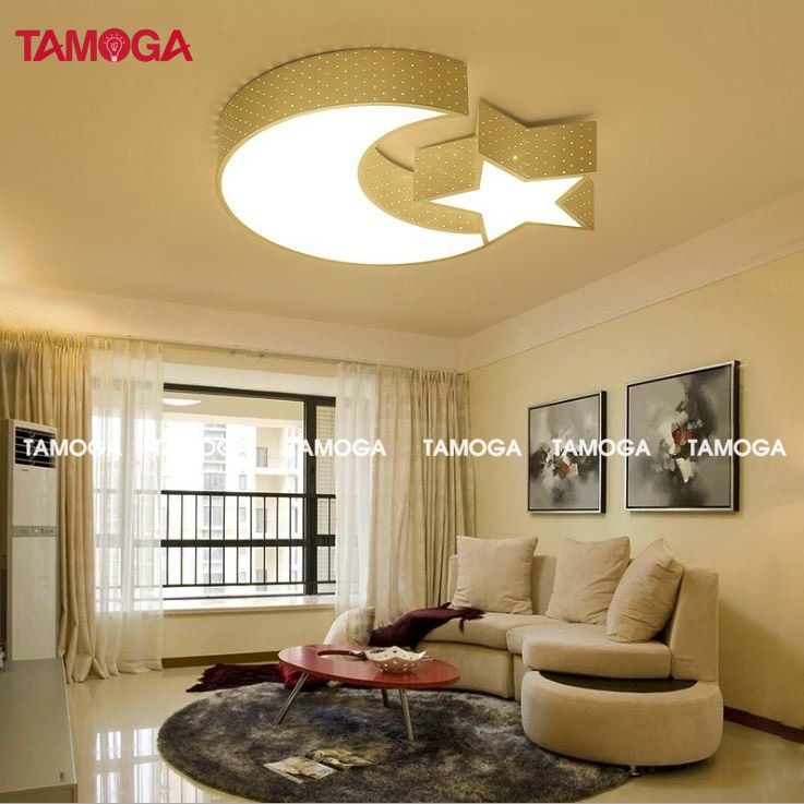 Đèn trần trang trí hình trăng sao TAMOGA RUBYS 8324+ Tặng kèm khiển