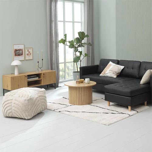 Thảm phòng khách | JYSK Odon | polyester | màu kem | nhiều kích thước