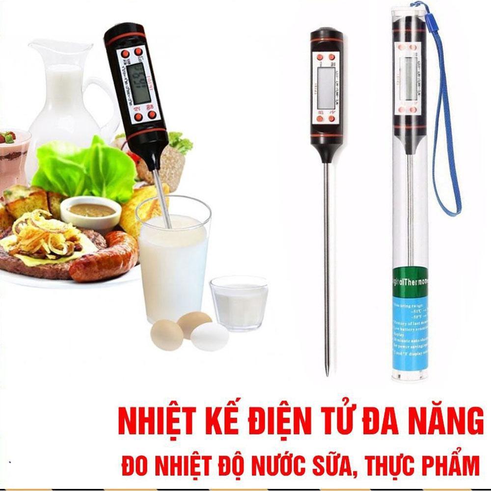 Nhiệt kế nấu ăn, pha sữa TP101 (màu đen) ,nhiệt kế sử dụng trong bếp, phù hợp để đo nhiệt độ của đồ uống, sữa, cafe,