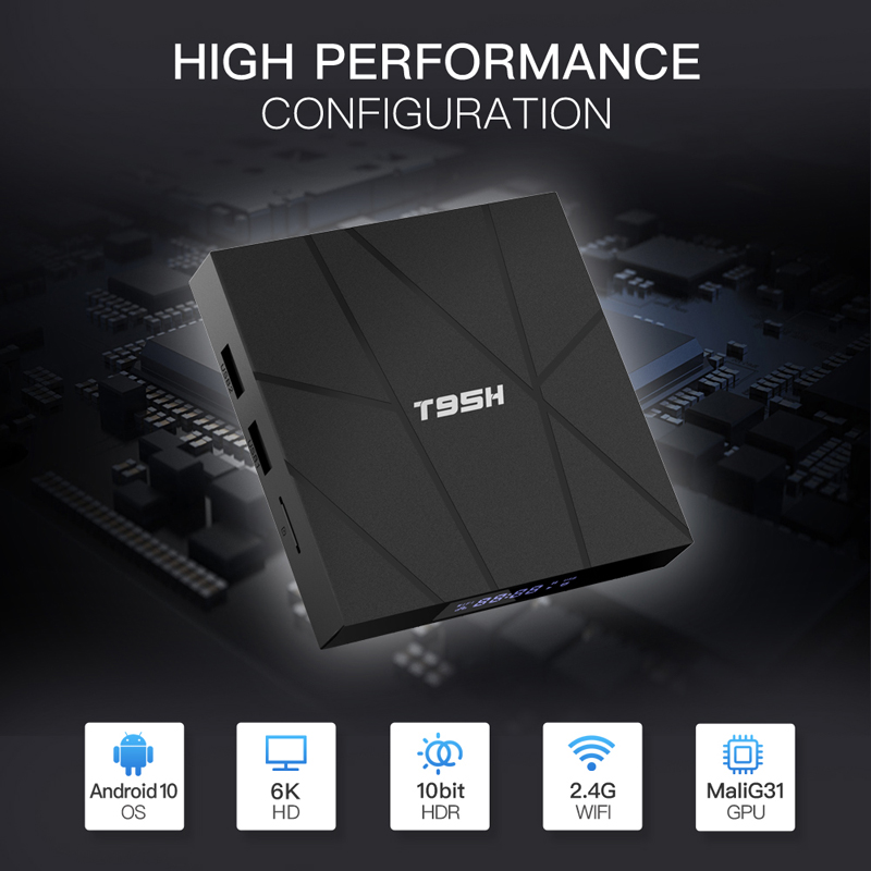 Android tv box xem phim 4K, bộ nhớ 16G, ram 2G, phiên bản android 10.0, xem được nhiều kênh truyền hình hiện nay hàng chính hãng T95H