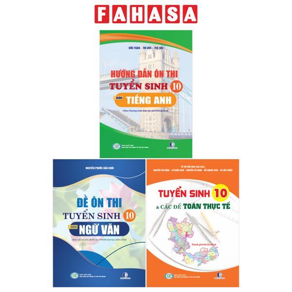 Sách - Combo Sách Ôn Thi Tuyển Sinh 10 Thực Tế - Toán + Ngữ Văn + Tiếng Anh (Bộ 3 Cuốn)