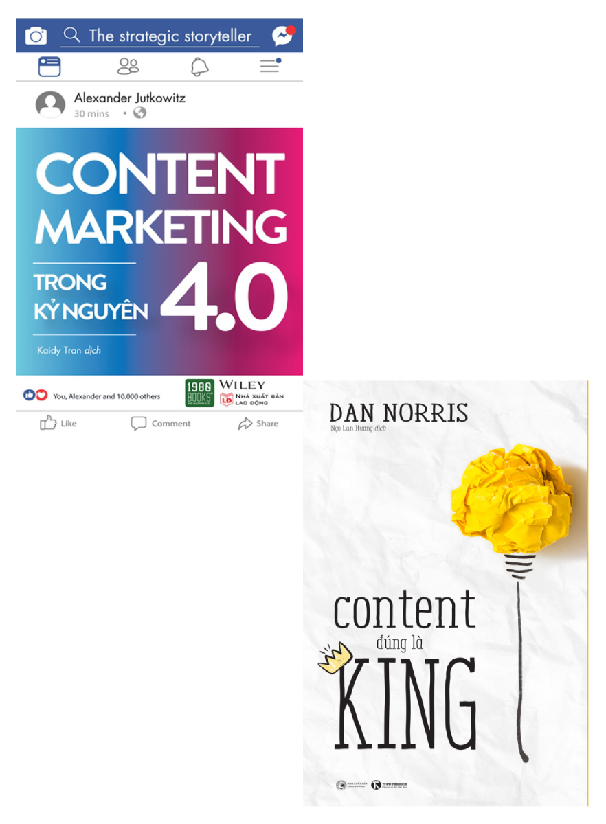 Combo Content Đúng Là King + Content Marketing Trong Kỷ Nguyên 4.0 (Bộ 2 Cuốn)