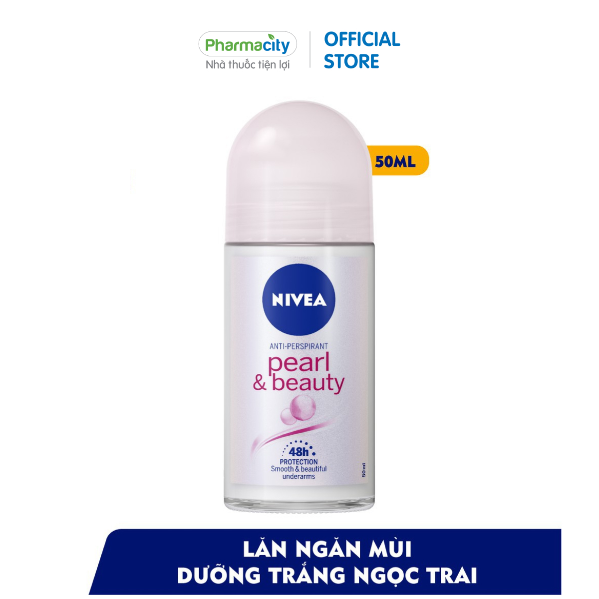 Lăn khử mùi Nivea Anti-Perspirant Pearl &amp; Beauty (50ml)