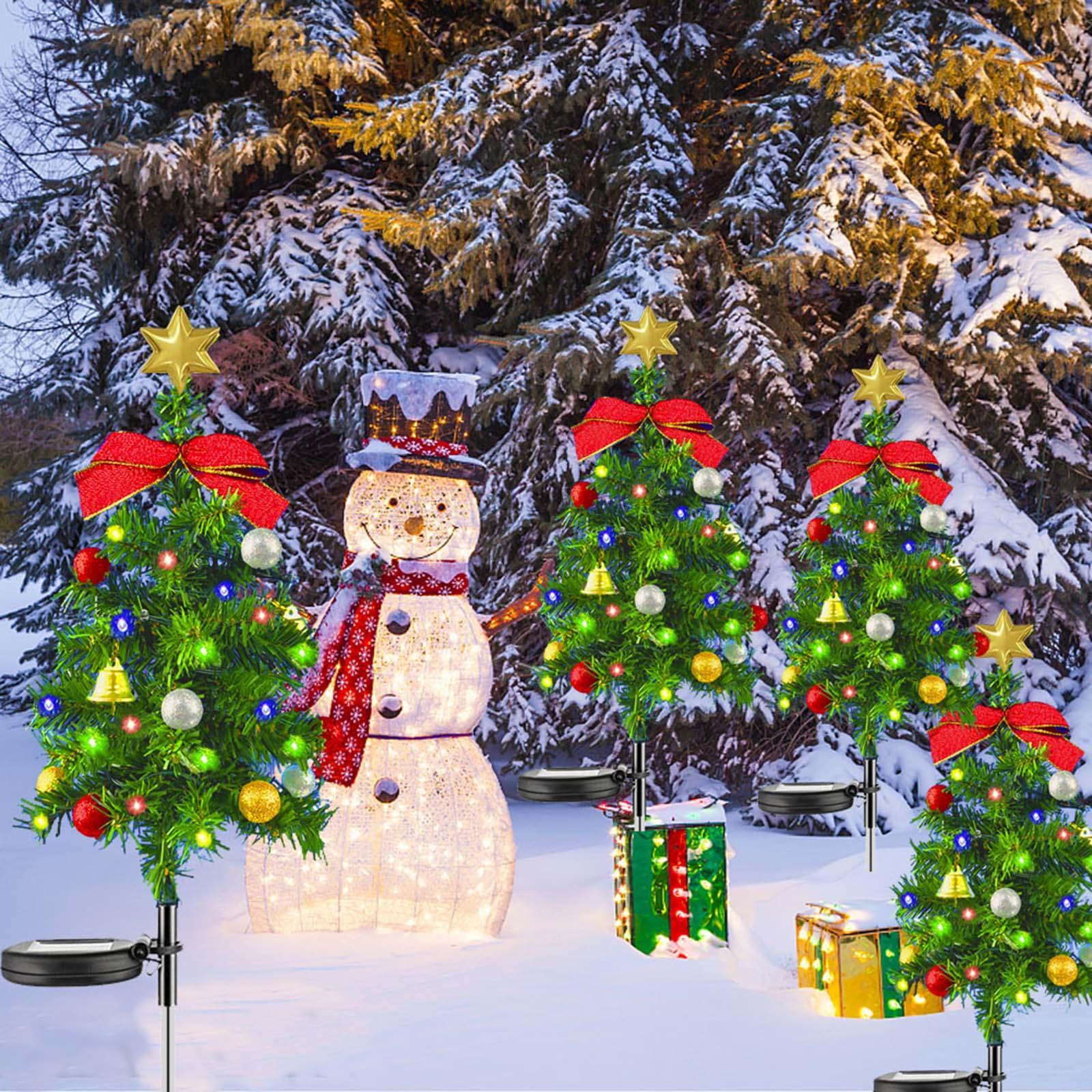 Solar Christmas Tree Lights Outdoor Decoration for Landscaping Porch Outdoor