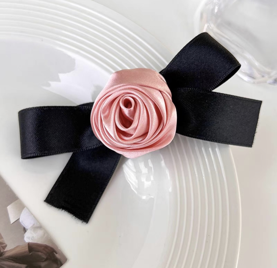 Kẹp tóc nơ hoa hồng nhiều mẫu