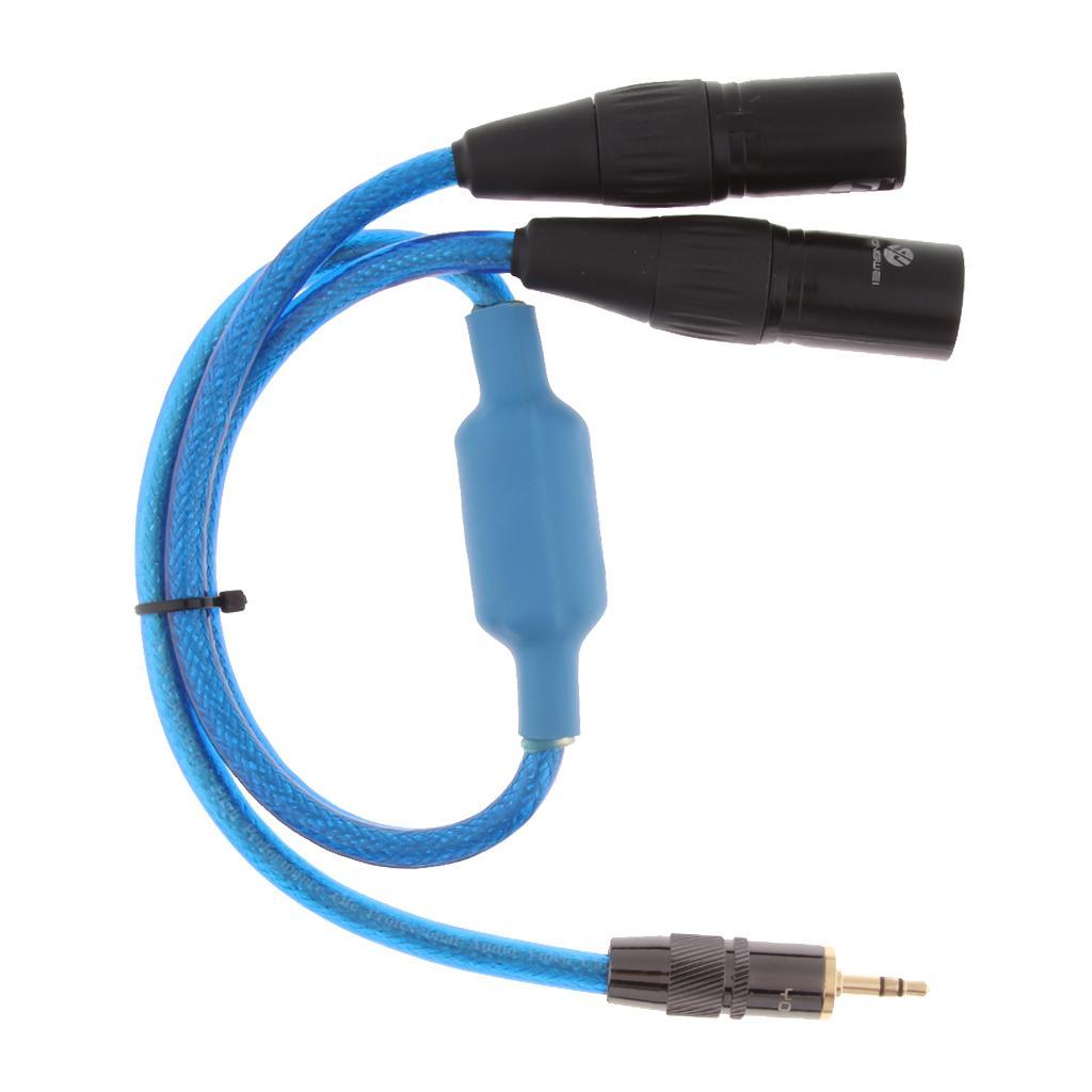 2Pieces 1/8 Inch to Dual XLR Stereo Splitter Cable - Male