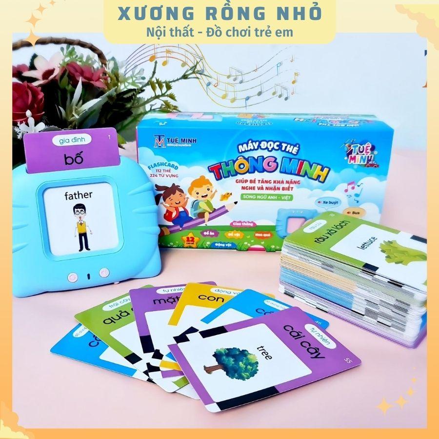 Máy đọc thẻ song ngữ Anh Việt flashcard 255 thẻ 510 từ vựng và 12 chủ đề