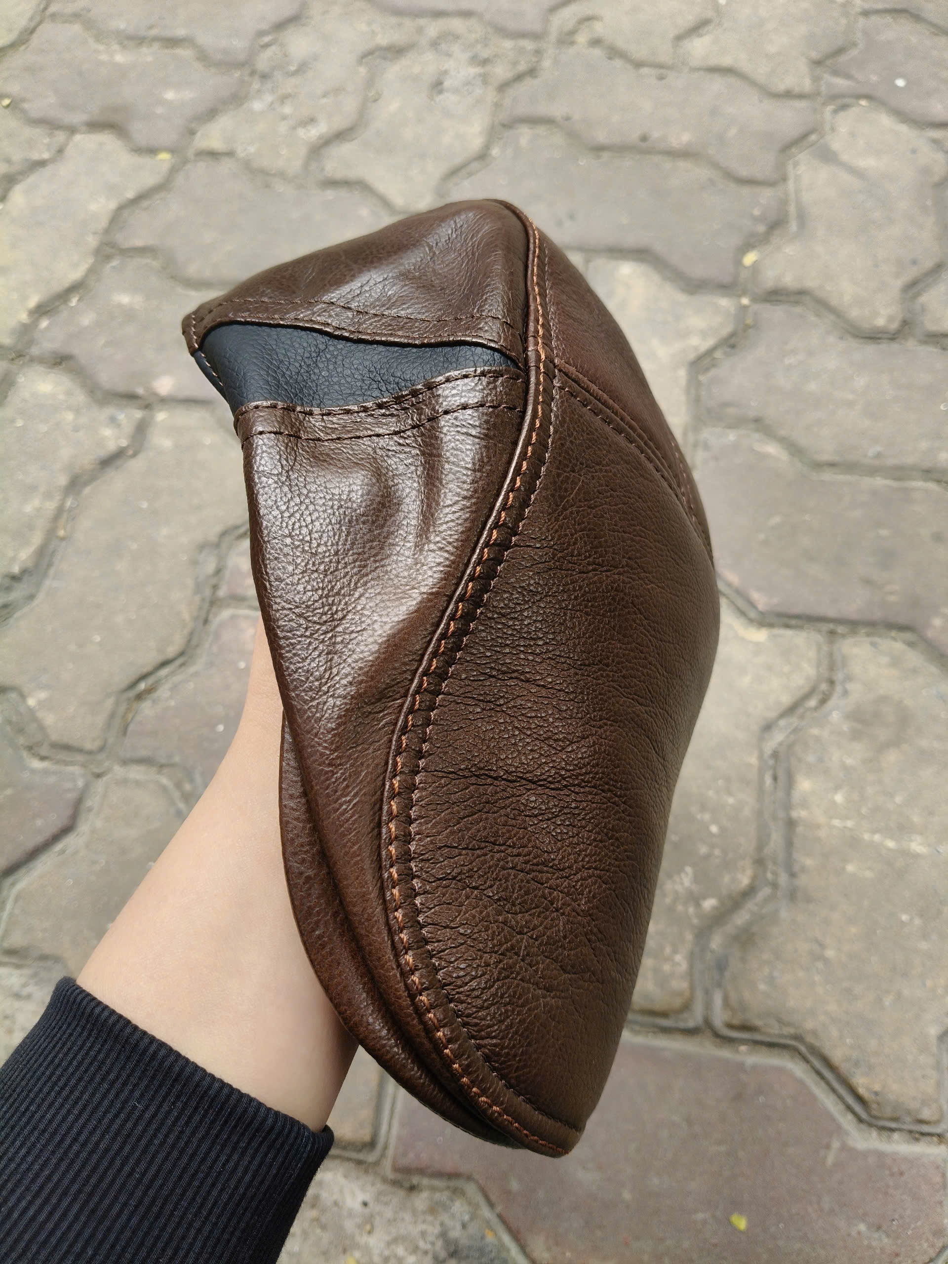 Mũ beret nam da bò cao cấp BHY1901 Mũ bê rê. Nón nồi nam