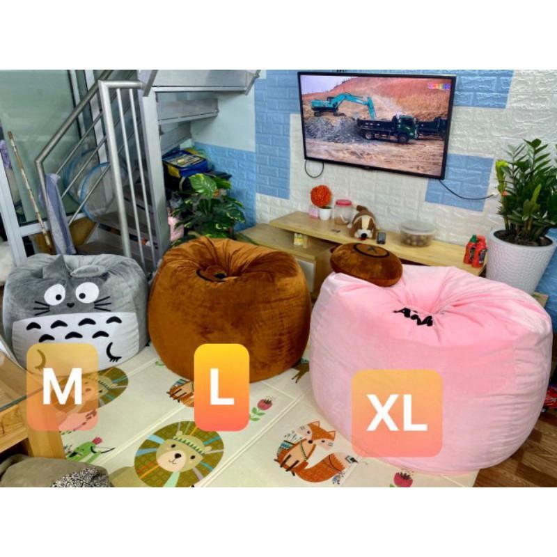 Trọn bộ ghế lười Hạt xốp 3 món Size L( đã đổ xốp)