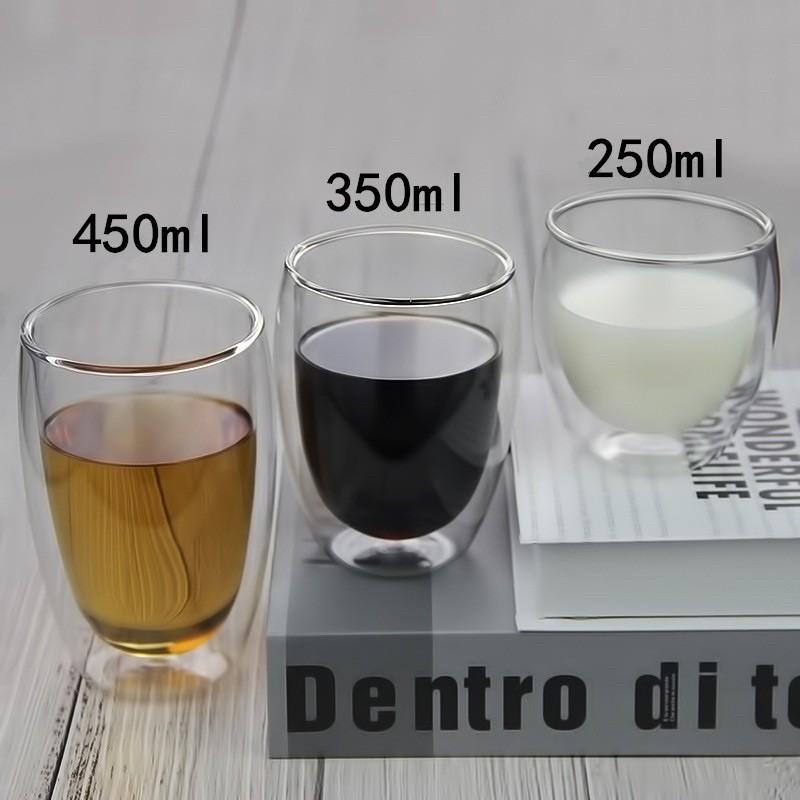 Cốc thuỷ tinh cách nhiệt hai lớp 450ml