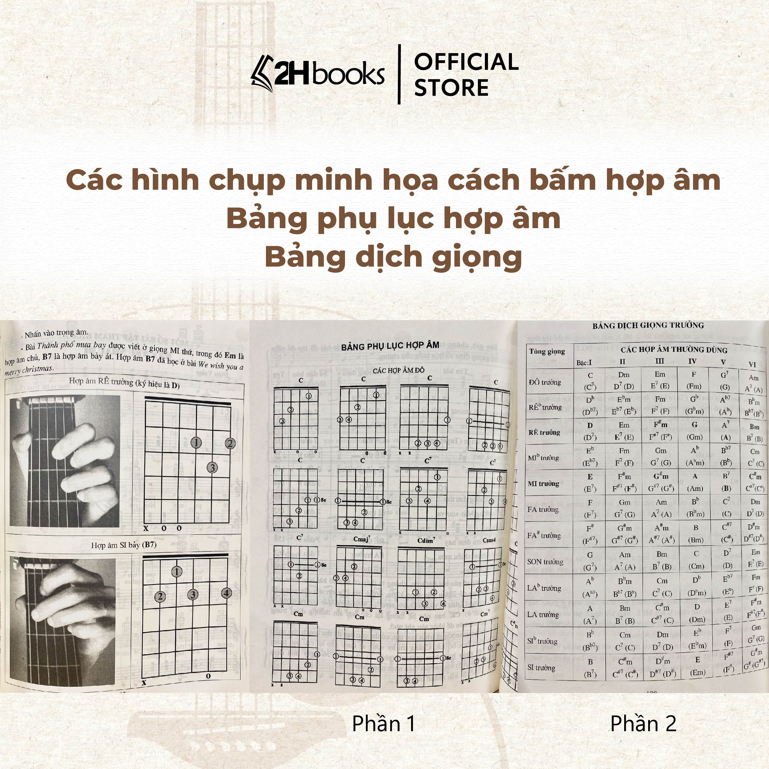 Sách học guitar, Sách 36 ngày biết đệm guitar, tự học guitar cơ bản, giáo trình guitar, học đàn guitar- 2HBooks