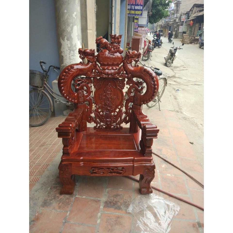 Bộ Bàn Ghế Nghê Đỉnh Tay Khuỳnh Gỗ Hương Vân
