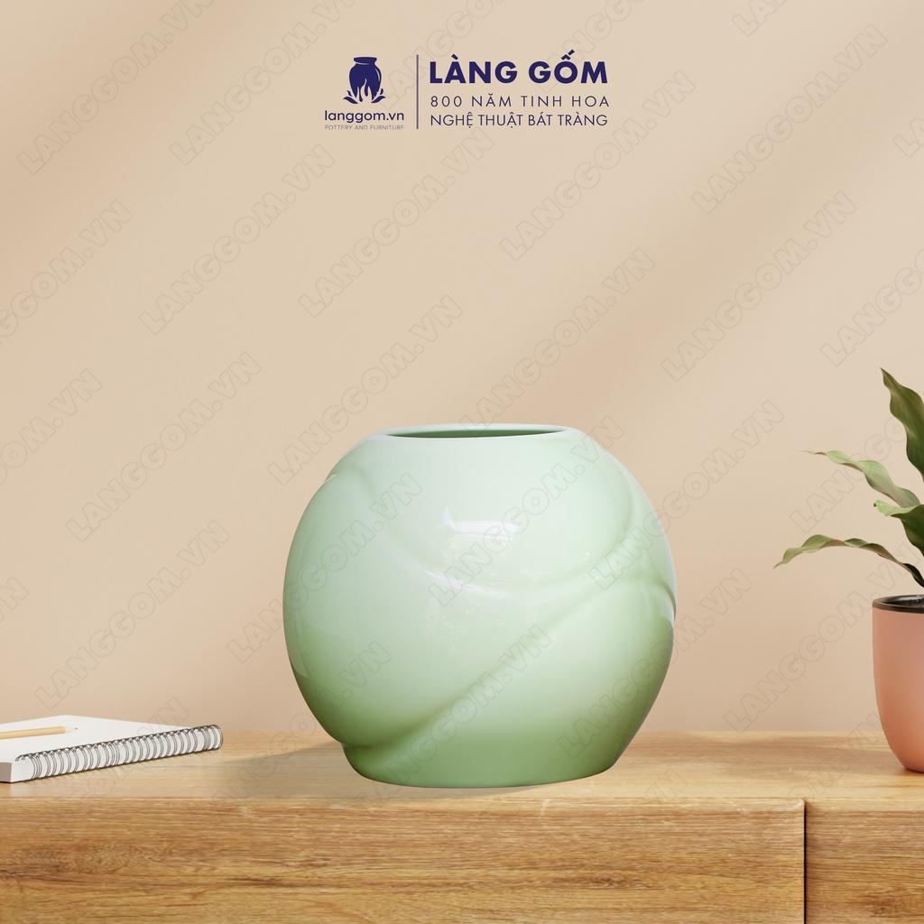 Bình hoa, lọ hoa Gốm sứ Bát Tràng cao cấp vô trên sóng dùng làm quà tặng, trang trí - Làng Gốm Bát Tràng