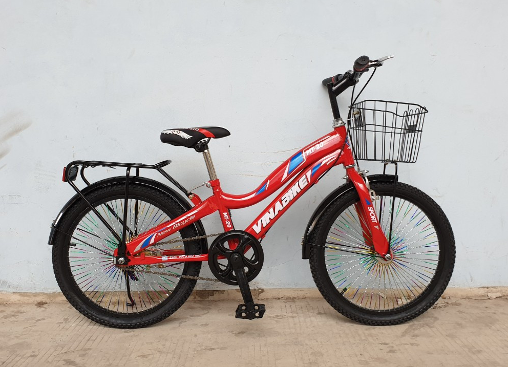 Xe đạp thể thao trẻ em Vinabike 20inch nam dày 7 màu, có giỏ xe