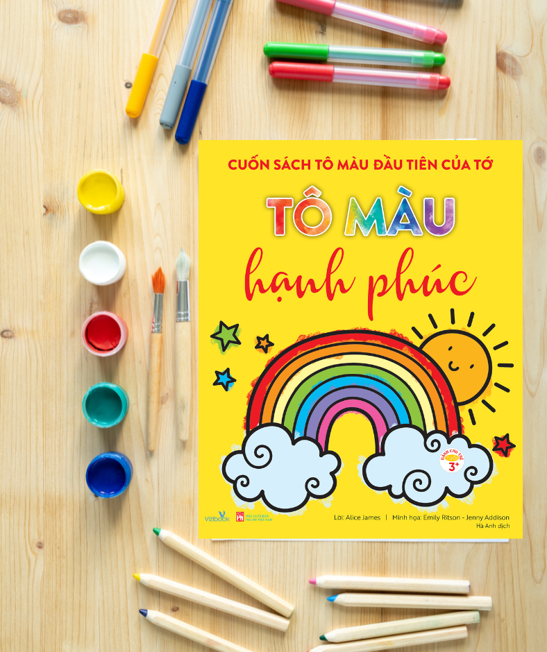 Sách - Cuốn Sách Tô Màu Đầu Tiên Của Tớ - Tô Màu Hạnh Phúc - Dành cho trẻ từ 3 tuổi