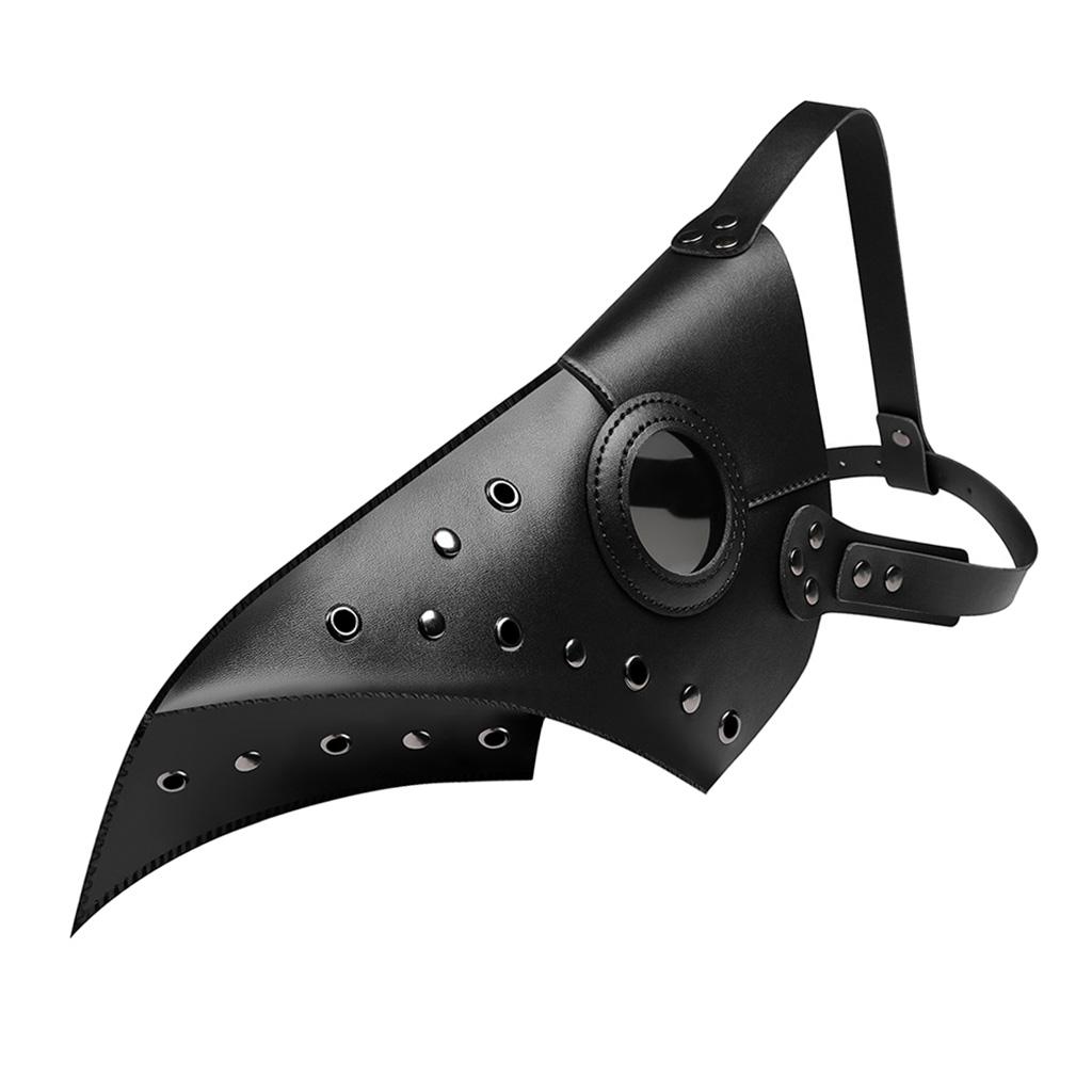 Breathable Steampunk Plague Doctor Full Face Mask Bird Beak Mask Halloween Costume Props Black Brown Dance Masks