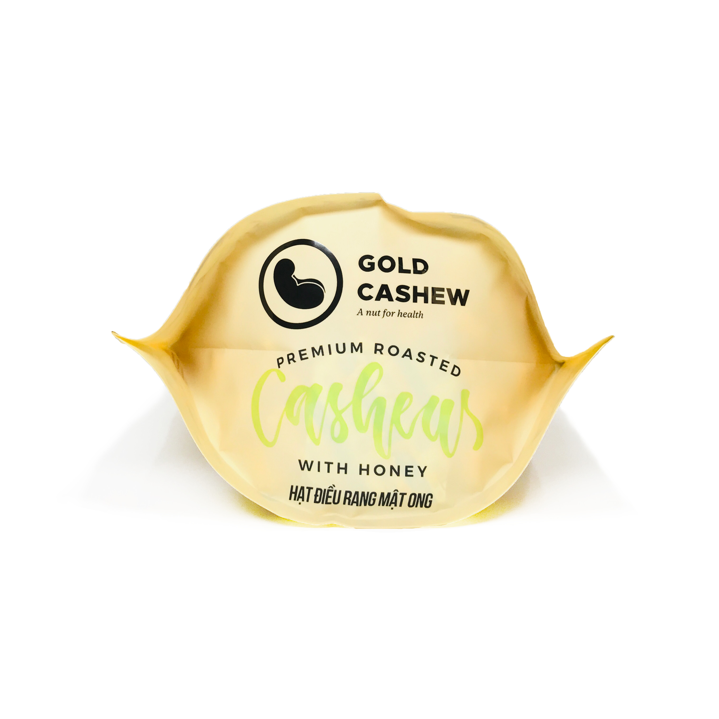 Hạt Điều Rang Mật Ong Cao Cấp Gold Cashew - Premium Roasted Cashew With Honey, Chuẩn hạt điều size WW240, Công nghệ rang không dầu và muối tinh thể, Không chất bảo quản, Không Cholesterol