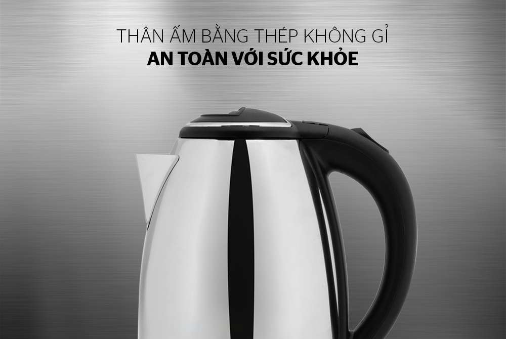 Ấm Siêu Tốc Inox Happy Time Sunhouse HTD1081 - Hàng chính hãng