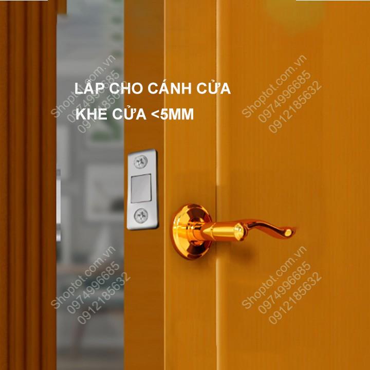 Bộ 2 chốt nam châm mini cho cửa tủ, ngăn kéo bàn với nam châm mỏng, lực hút mạnh có băng dính 2 mặt và vít kèm theo