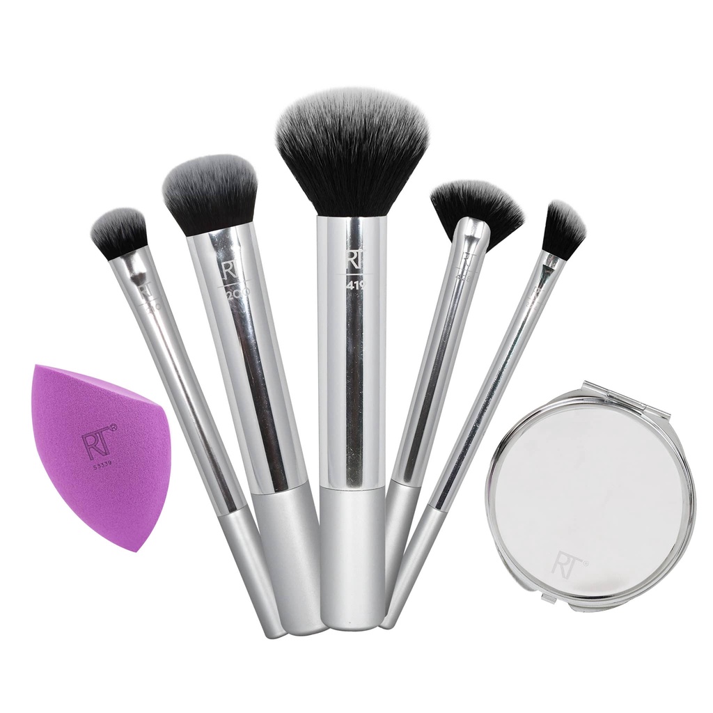     Bộ Cọ 5 Cây Kèm Mút Và Gương Real Techniques Disco Glow Makeup Brush Set