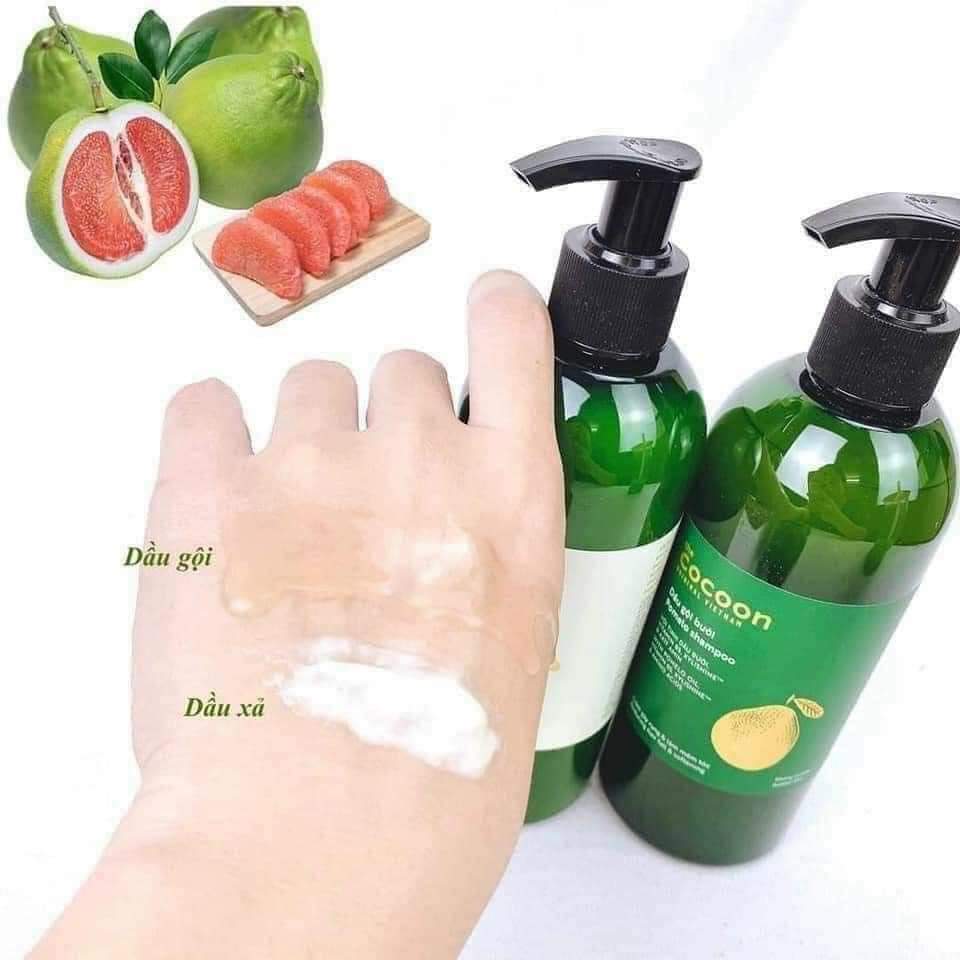 Combo dầu gội và dầu xả Cocoon ngăn rụng tóc giúp tóc mềm mượt 310ml - Thanh Mộc Hương Hà Tĩnh