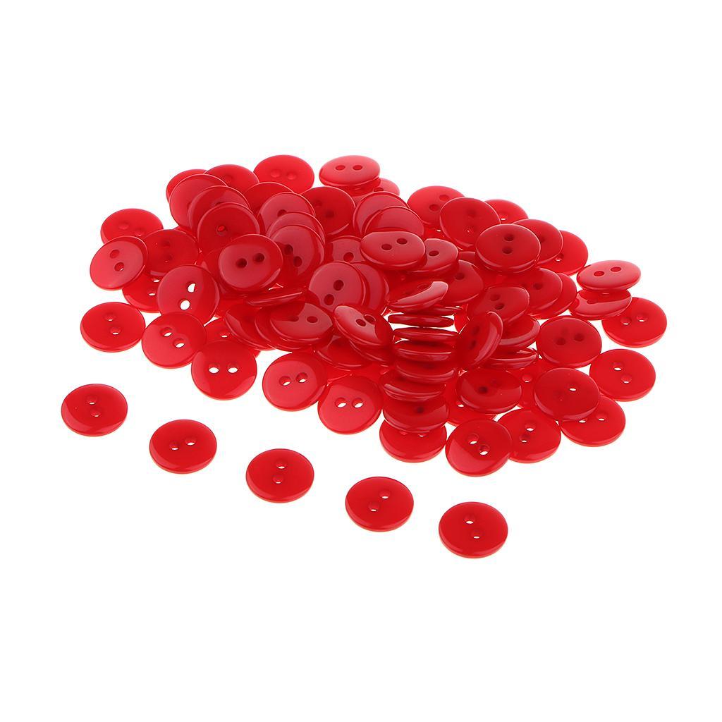 2-5pack 100 Candy Color 2-Holes Round Resin Button For Sewing Craft Scrapbook