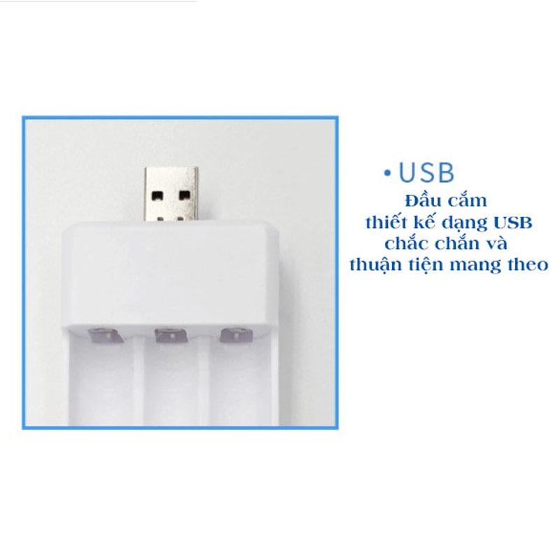 Pin sạc đầu cắm Usb lắp đồ chơi, đồ gia dụng loại AA 700mAh 1.2V