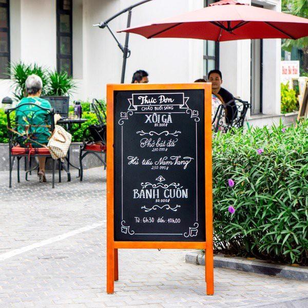 Bảng menu 2 mặt đứng Romana - kích thước 60x120cm