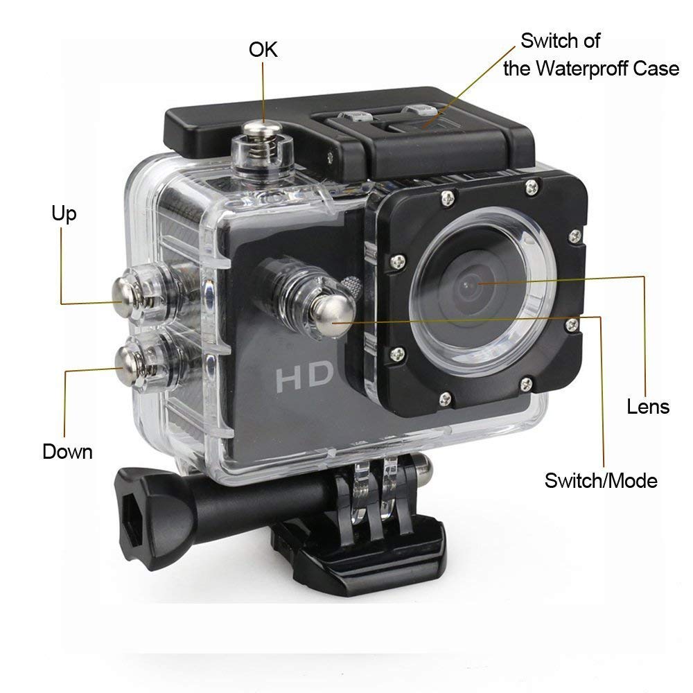 Camera hành động Waterproof Sports Cam 1080 Full HD Chống Nước