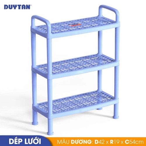 Kệ dép lưới nhỏ nhựa Duy Tân 3 tầng  - 03888 - Giao màu ngẫu nhiên - Hàng chính hãng
