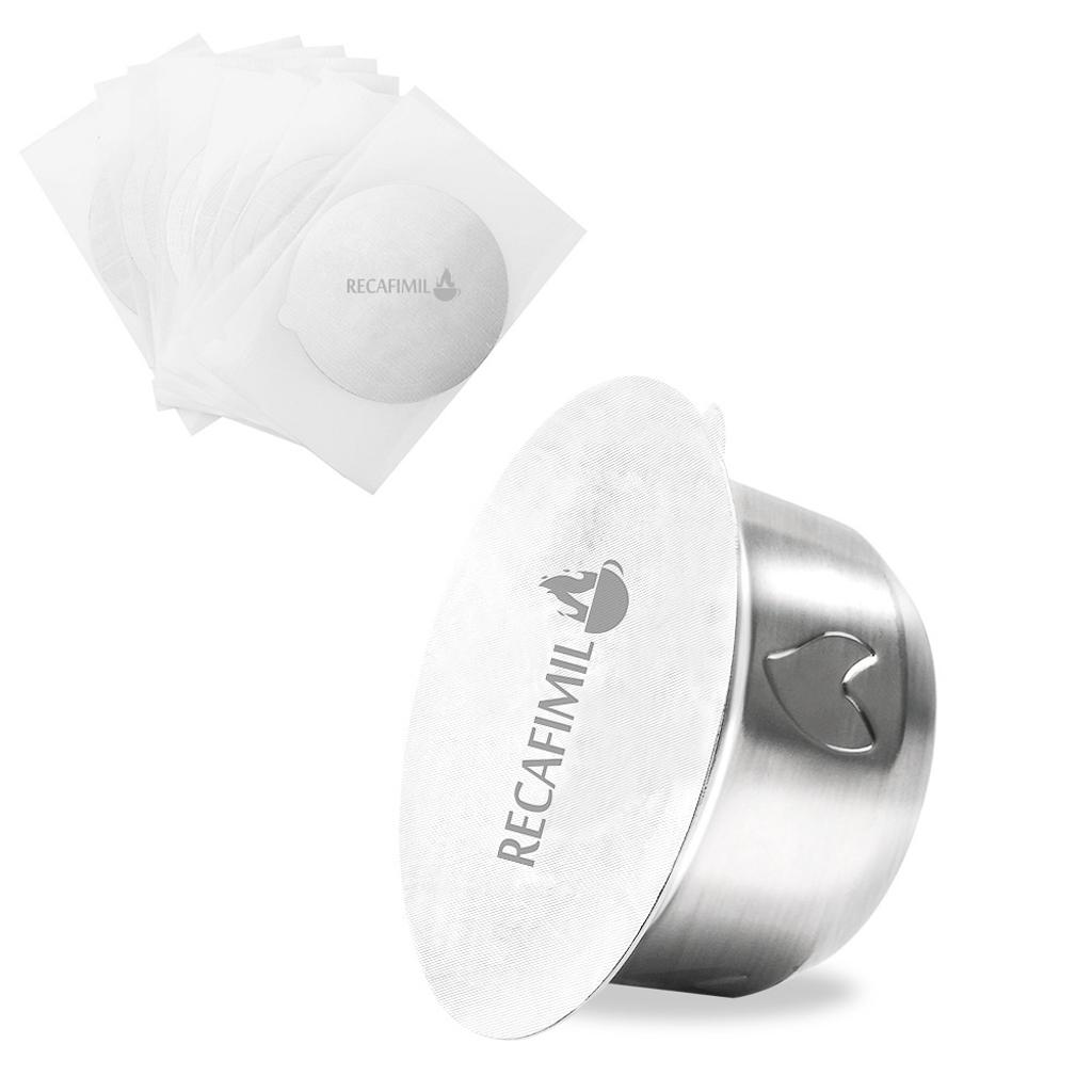 Refillable Stainless Steel Coffee Capsule With Cover For Delonghi ENV150