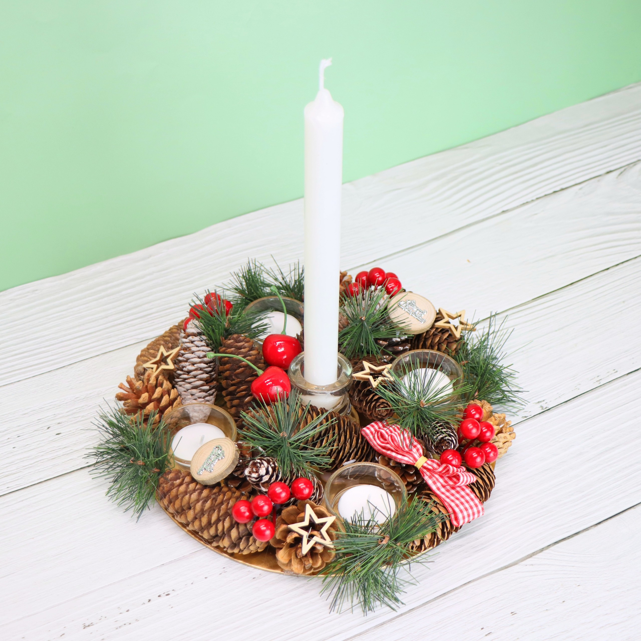 Khay để nến sang trọng NEN07 trang trí giáng sinh noel