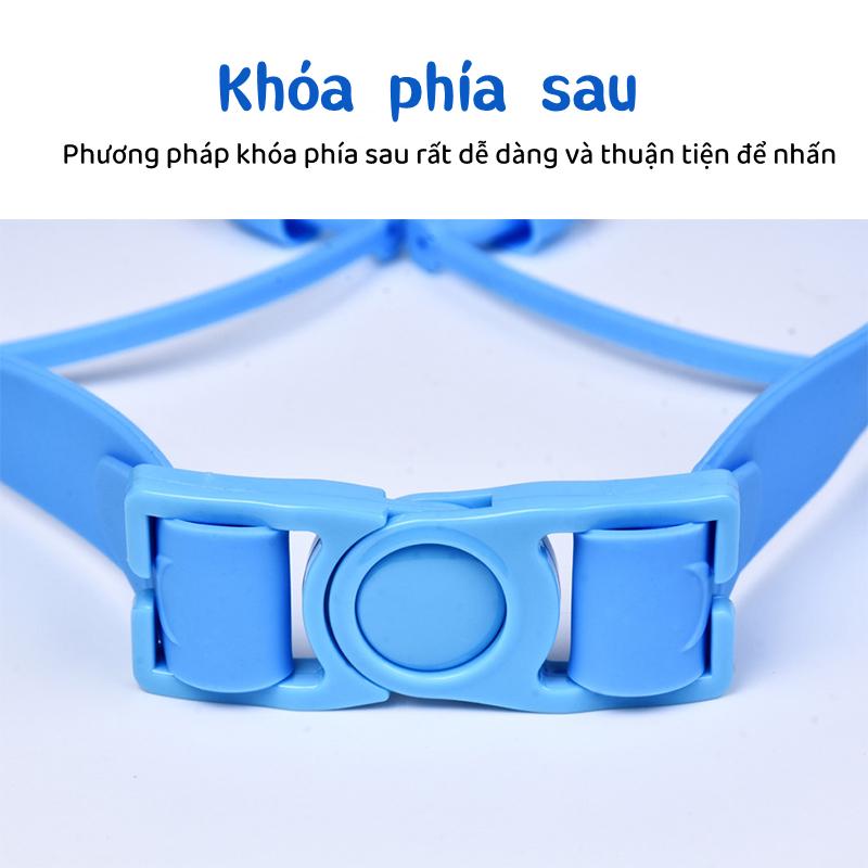 (Tặng hộp)Kính bơi trẻ em không gọng, kính bơi cho trai gái, có nút bịt tai, góc siêu rộng, chống tia UV, chống mờ