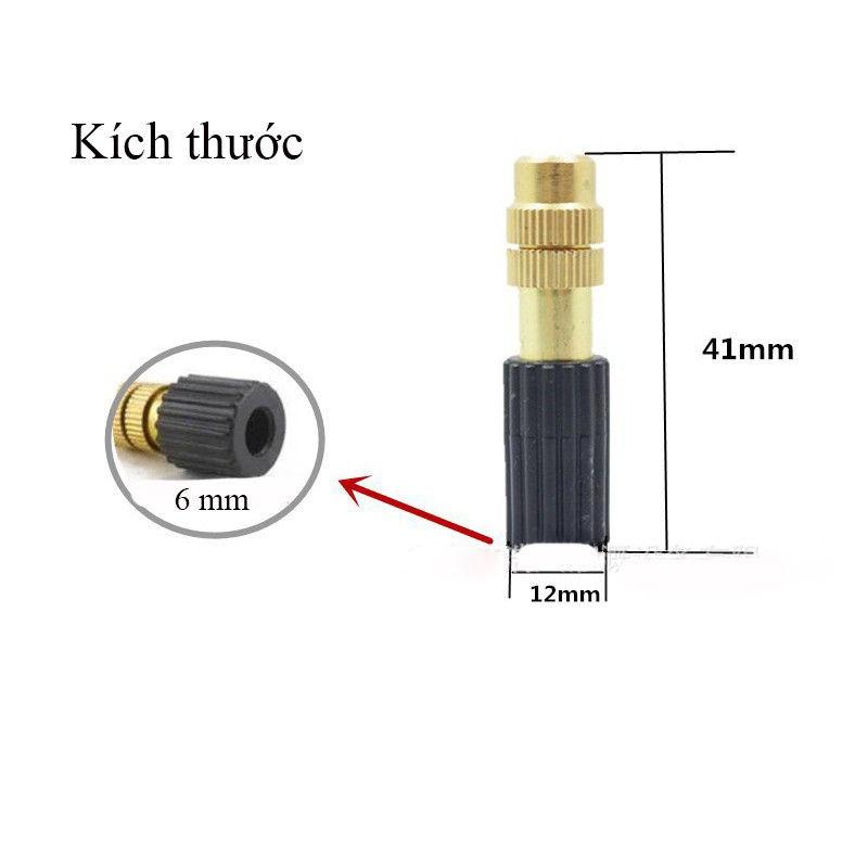 Đầu béc cam phun sương, điều chỉnh nhỏ giọt không tắc béc không, không kèm chân nối