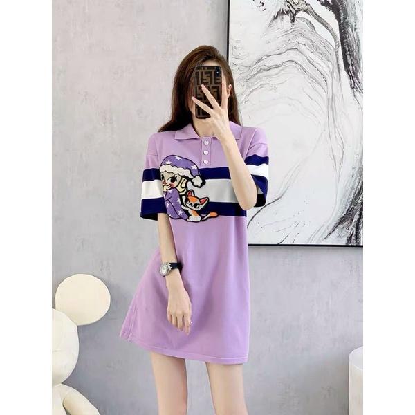 ĐẦM LEN TÍM PHỐI SỌC