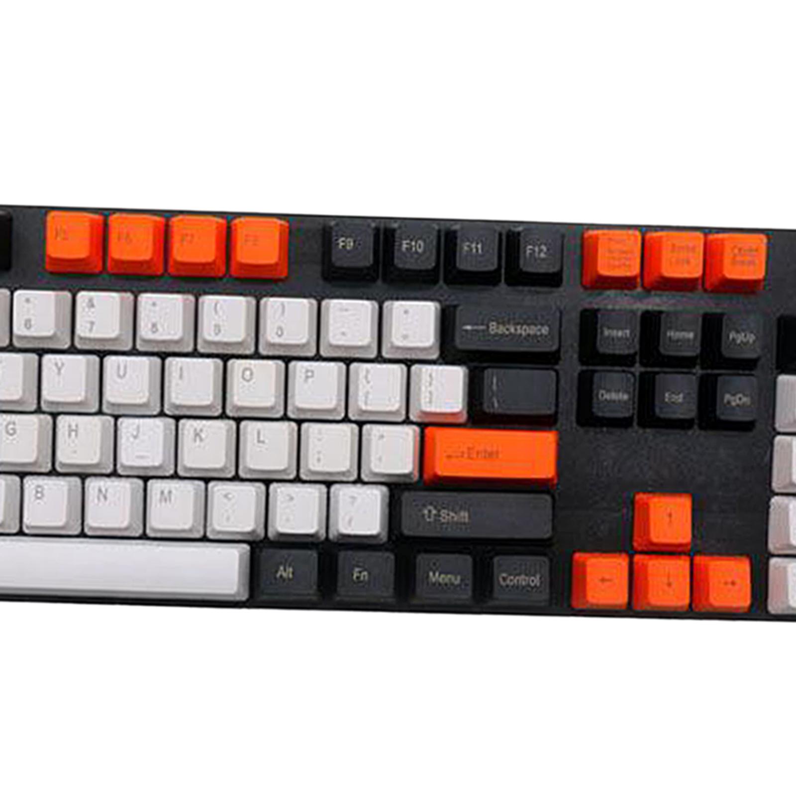 104 Keys Etching PBT Key Caps Keycaps for Most Mechanical Gaming Keyboard Relieve Fatigue