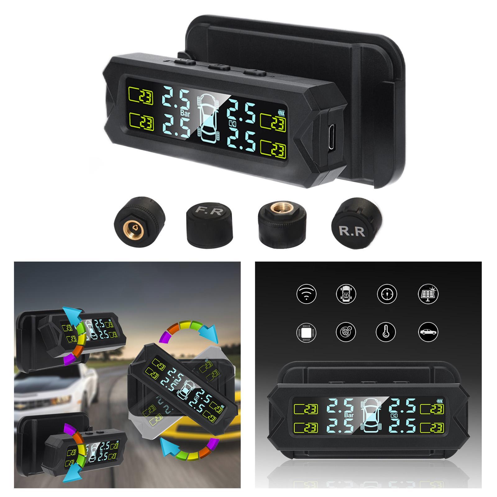 Car Solar Tire Pressure Monitoring System  Real Time