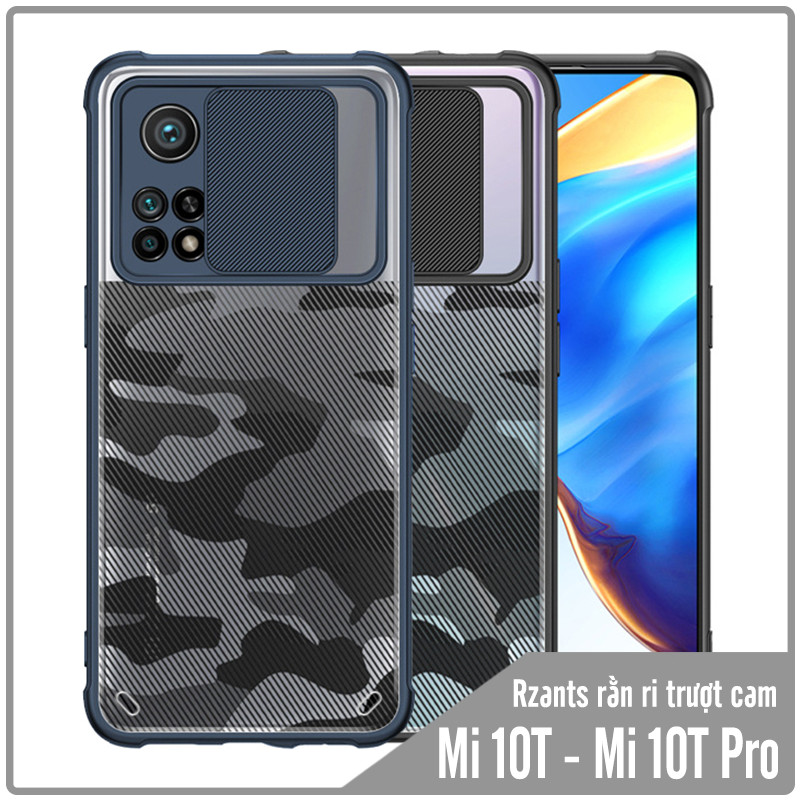 Ốp lưng cho Xiaomi Mi 10T Pro - Redmi K30S Rzants rằn ri trượt camera V2 - Hàng nhập khẩu
