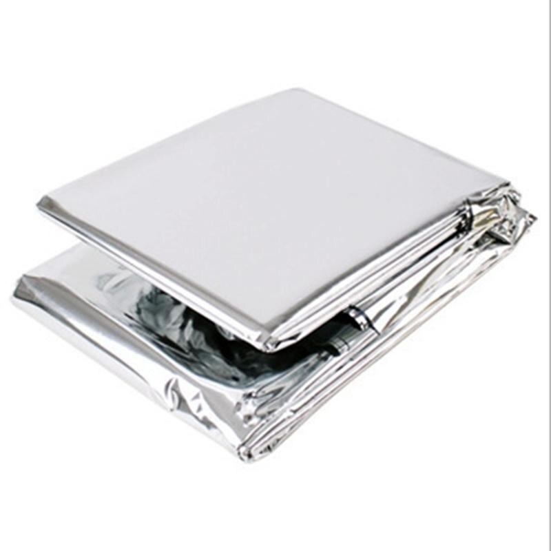 New Outdoor Water Proof Emergency Survival Rescue Blanket Foil Thermal Space First Aid Sliver Rescue Curtain Military Blanket