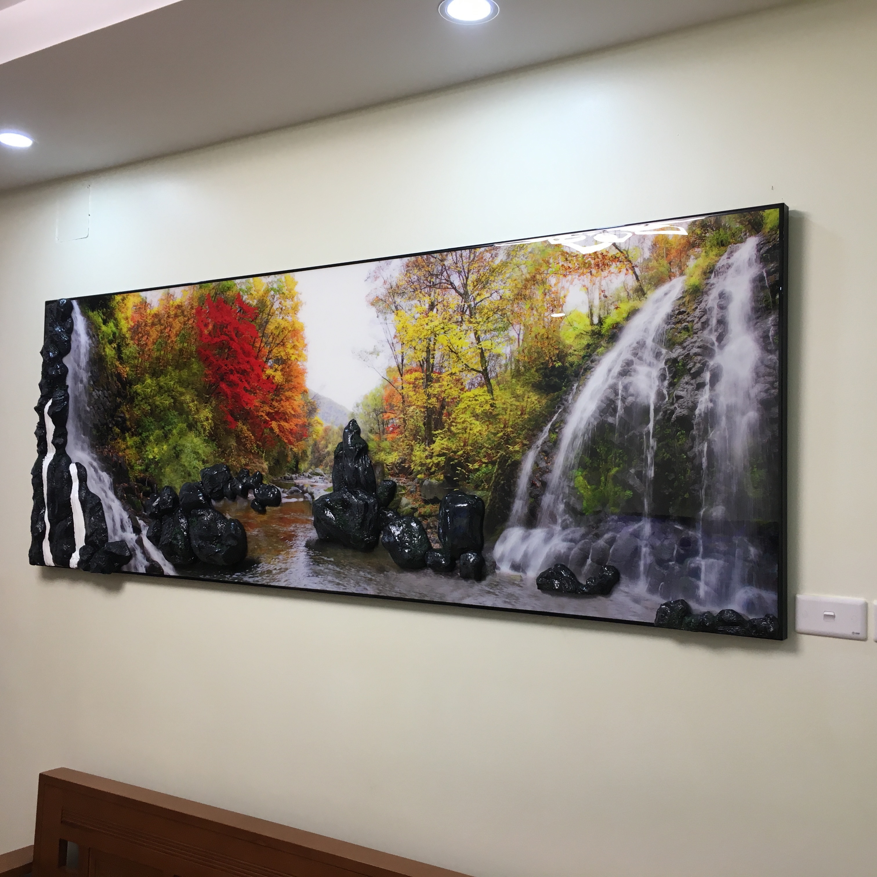 Tranh Phù Điêu Thuỷ Tinh - Tả Hữu Bồng Nguyên  80X220cm