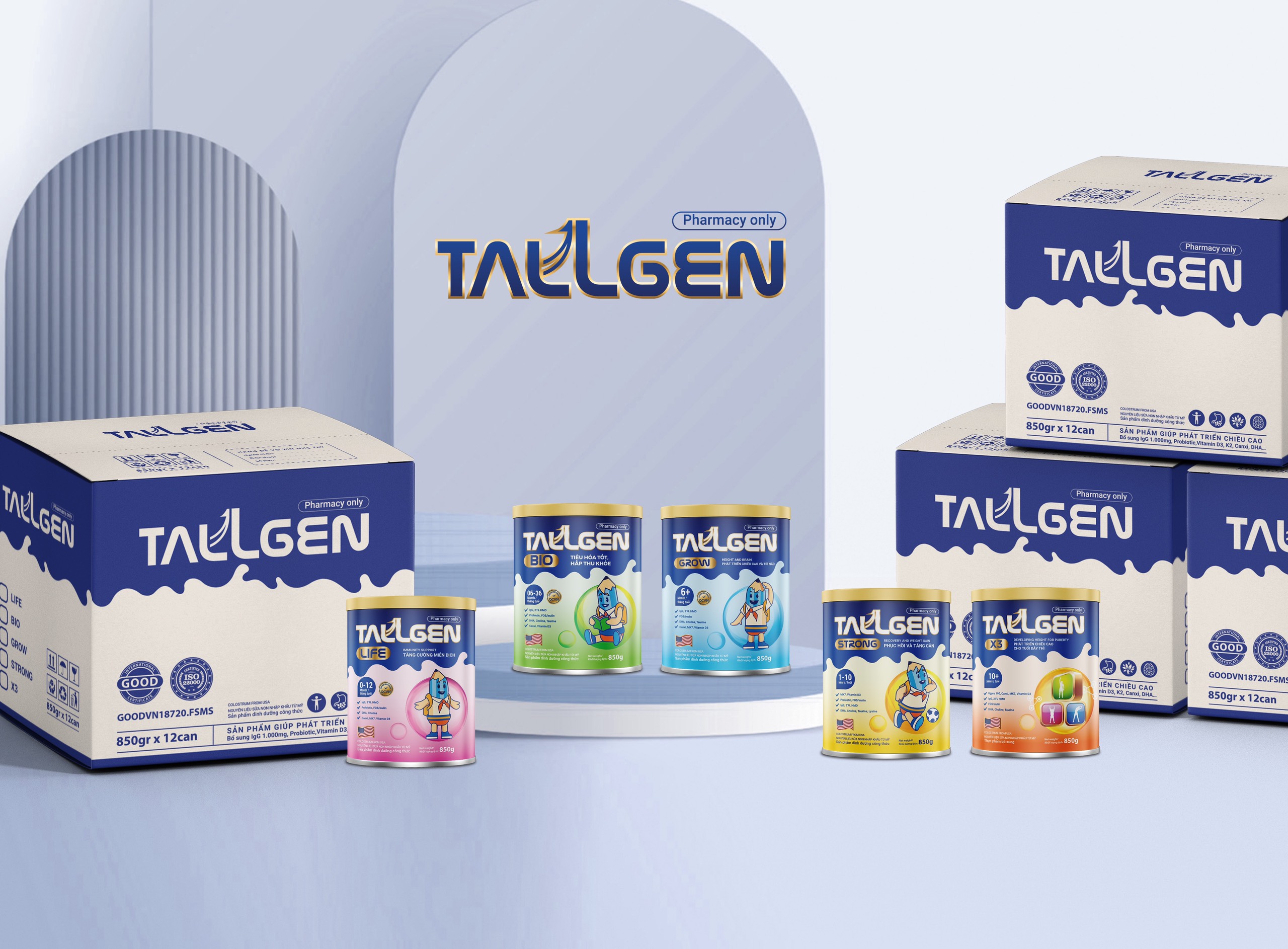 Sữa Tallgen Strong 850gr giúp tăng cân cho trẻ từ 1-10 tuổi