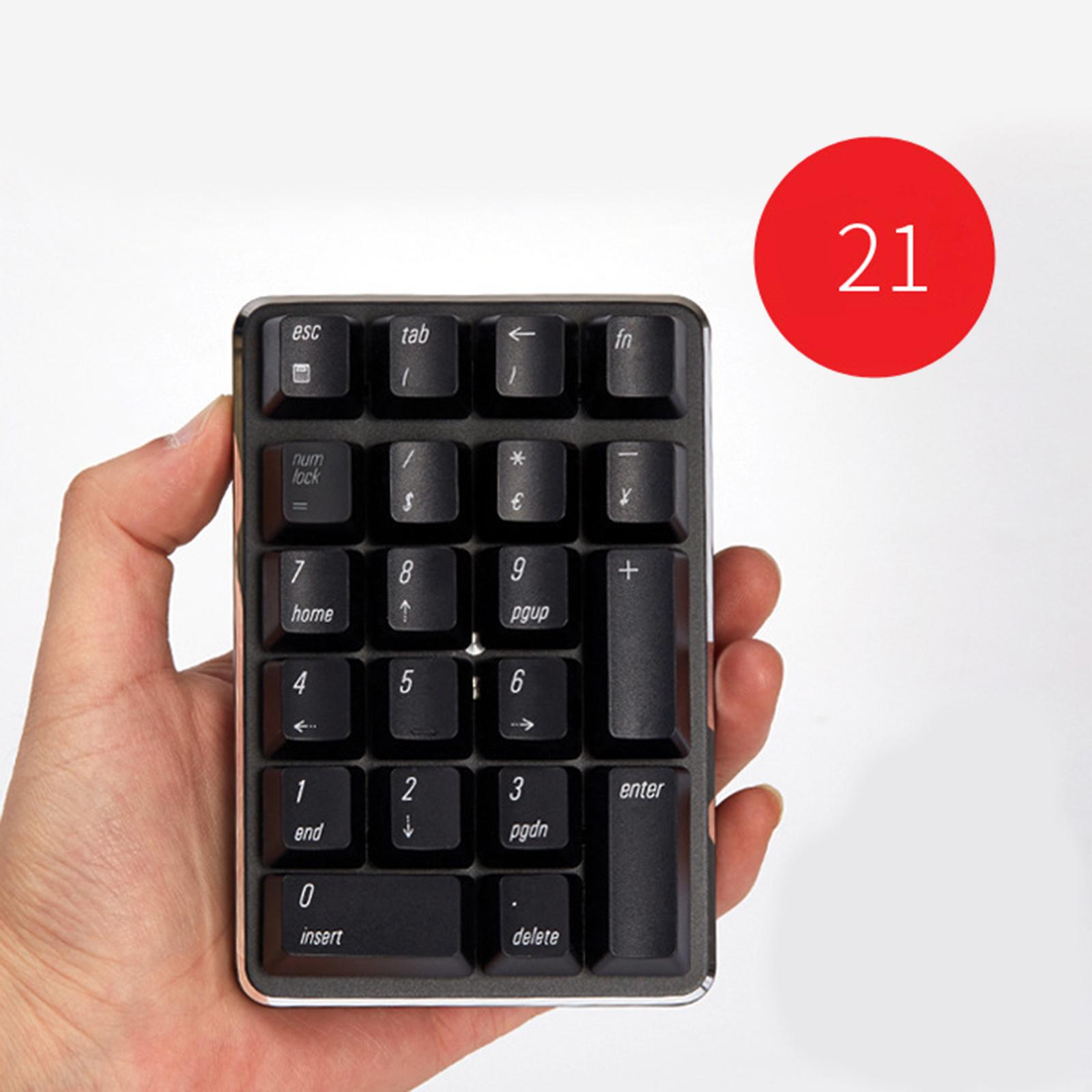 Smart 2.4G Wireless Mechanical Numeric Keypad Numpad Gaming Keyboard, Black