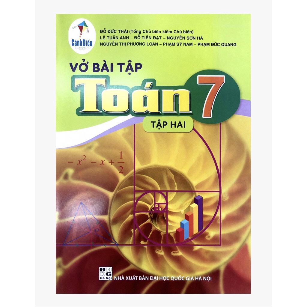 Sách - Vở bài tập Toán 7 tập 2 Cánh diều và 2 tập giấy kiểm tra kẻ ngang vỏ xanh