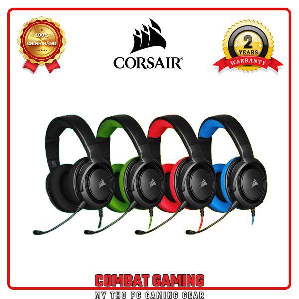 Tai Nghe CORSAIR HS35 STEREO - Kèm Jack Chia Y - Hàng Chính Hãng