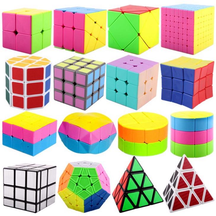 Bộ Sưu Tập Khối Rubik Carbon MoYu Meilong 2x2 3x3 4x4 5x5 Tam Giác 12 Mặt Skewb Square-1 SQ-1 Megaminx Pyranminx Cube đê
