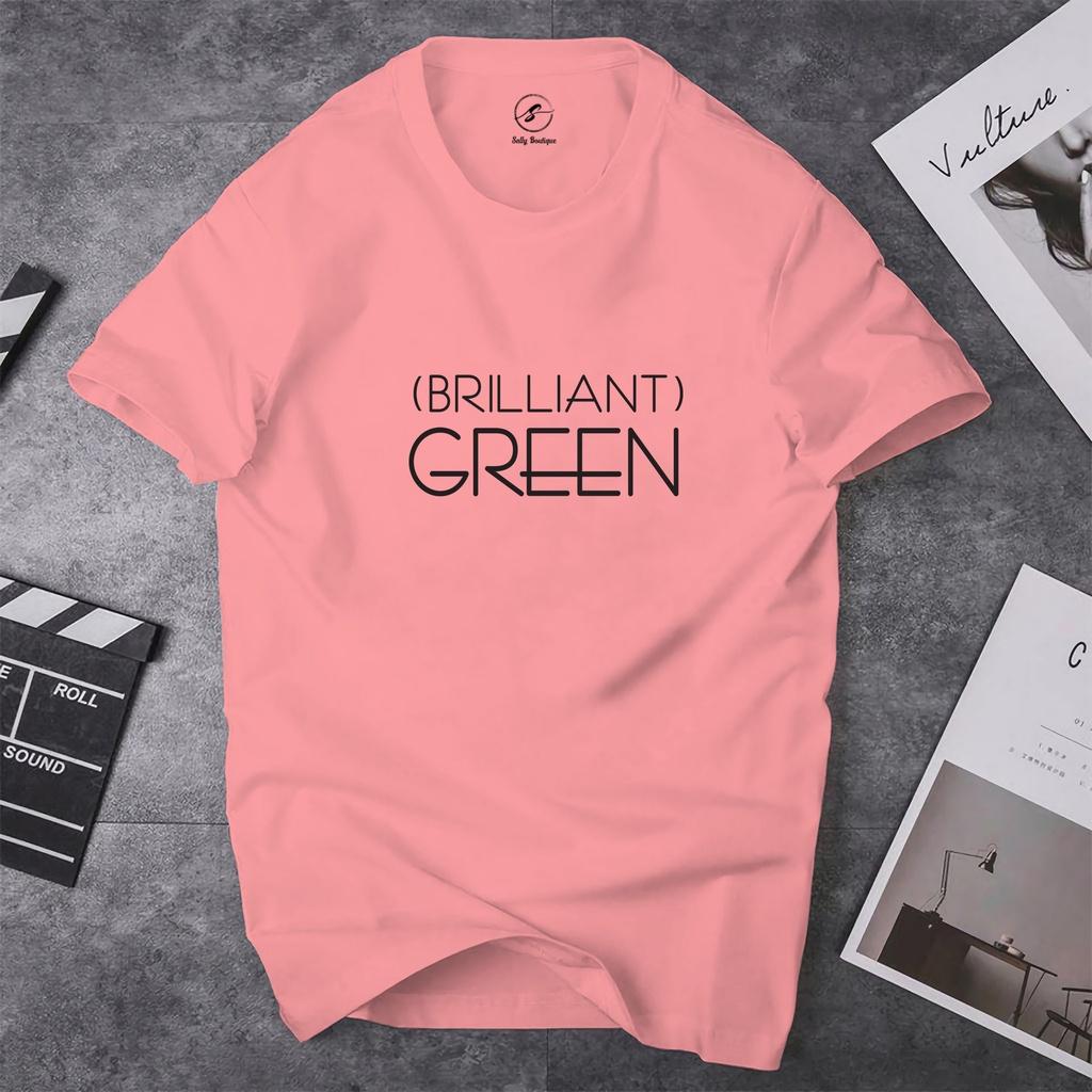 Áo Thun Nữ In Chữ GREEN Vải Cotton Dày Dặn Mềm Mịn Co Giãn Tốt Fom Xuông Mặc Thoải Mái-ST023 Sally Boutique