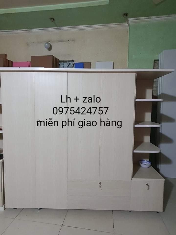 Tủ nhựa đài loan 4 cánh 1 kệ